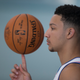 Ben Simmons of the Philadelphia 76ers spins a basketball on his finger during media day Sept. 26, 2016, in Camden, N.J.
Mitchell Leff/Getty Images